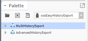 Figure 2: OSS Easy History Export Palette